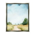 thumbnail image 3 of Stupell Industries Rural Country Path Abstract Trees Puffy Clouds Painting Luster Gray Floating Framed Canvas Print Wall Art, Design by Amy Hall, 3 of 5