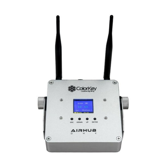 ColorKey AirHub DMX Battery-Powered Wi-DMX Transceiver and Central Control Hub with Four Controlling Fixtures for Air Series Ecosystem