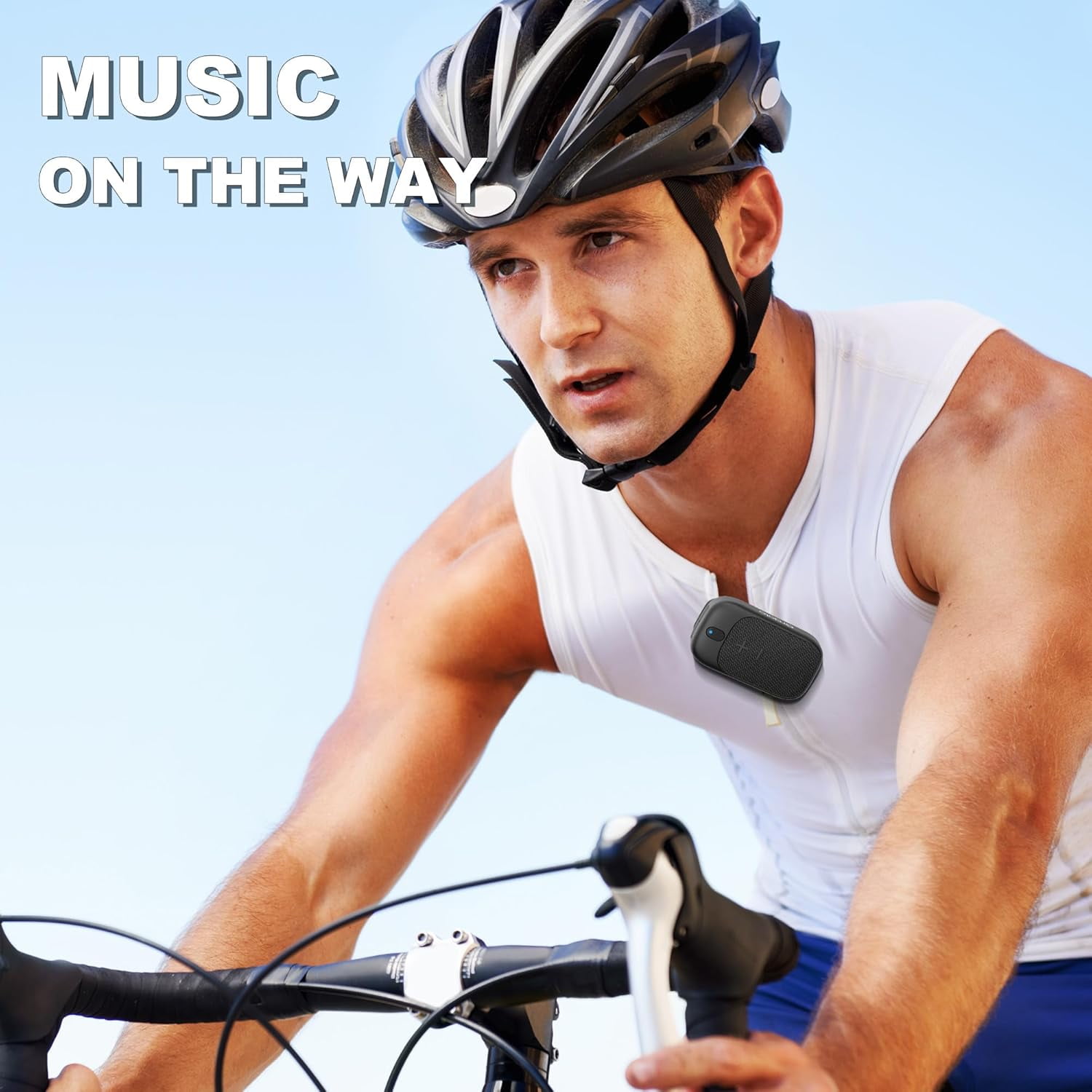 Wearable Bluetooth Speaker, Clip-On Wireless Portable Speaker Built-in Mics for Hands-Free Music and Calls, Waterproof Outdoor Mini Speakers for Working, Hiking, Running, 18H Playtime