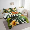 thumbnail image 3 of Castle Fairy Flying Butterflies Boy Girl Bedding Comforter Set 7pcs,Chic Floral Flowers Queen Bedding Sets Super Cozy,Tropical Plants Queen Sheet Sets,Lightweight Room Decor,Reversible, 3 of 8