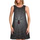thumbnail image 1 of Fotbe Black Spider On Web Vestido de Verano sin Mangas para Mujer – Vestido Midi Línea A, Estilo Camiseta Floral, Vestido Playero Casual y Fluido, 1 of 7