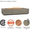 thumbnail image 5 of Real Flame Aegean 70" Rectangle Steel Propane or Natural Gas Fire Pit Table in Mist Gray, 5 of 9