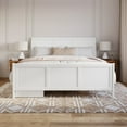 thumbnail image 2 of Portland King Storage Wood Platform Bed with Matching Footboard in White, 2 of 10