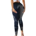 thumbnail image 6 of YUEHUA Women's Tie-Dye Honeycomb Yoga Leggings, Tummy Control Butt Lifting Pants, Stretchy Compression Workout Tights for Casual, 6 of 7