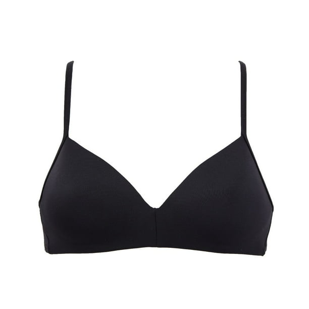 Women's Maidenform Girl H4667 Classic Molded Soft Cup Bra (Black 32A ...