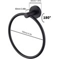 thumbnail image 2 of Toallero, toallero negro esmerilado, toallero de acero inoxidable 304 montado en la pared, toallero redondo para baño, cocina (negro), 2 of 4