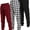 Black / Black-red Buffalo Plaid / Black-white Buffalo Plaid, variant on 3 Pack Mens Open Bottom Sweatpants with Pockets, Casual Sweatpants for Men