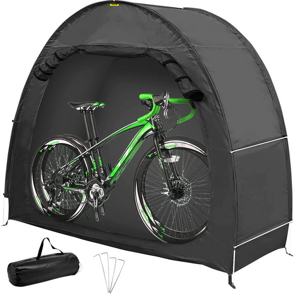 Outdoor Waterproof Bicycle Storage Shed Oxford 210D Heavy Duty Bike Tent(Black)