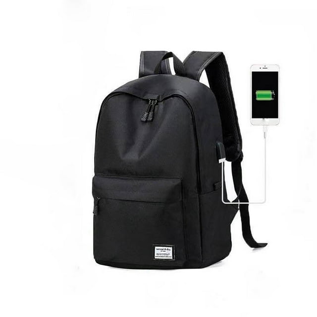 Mochilas para Escuela Doble Capa de Viajes Mochila Portátil de Negocios con Puerto de Carga Usb, Jack para Auriculares, Mochila con Compartimiento para Portátil, Resistente Al Agua