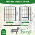 thumbnail image 2 of 32'' Dog Playpen Indoor/Outdoor, 8 Panels Metal Dog Fence with Doors, Portable Pet Dog Cage Outdoor Exercise Pen, Foldable Puppy Playpen Kennel for Garden Yard, RV Camping, 2 of 8