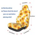 thumbnail image 3 of Wukai White Marble Pattern Sunflower Full Set Car Seat Covers with Soft Padding Universal Auto Front Seats Protector and Cushion Mat, 3 of 5