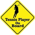 thumbnail image 4 of 5in x 5in Female Tennis Player On Board Sticker, 4 of 4