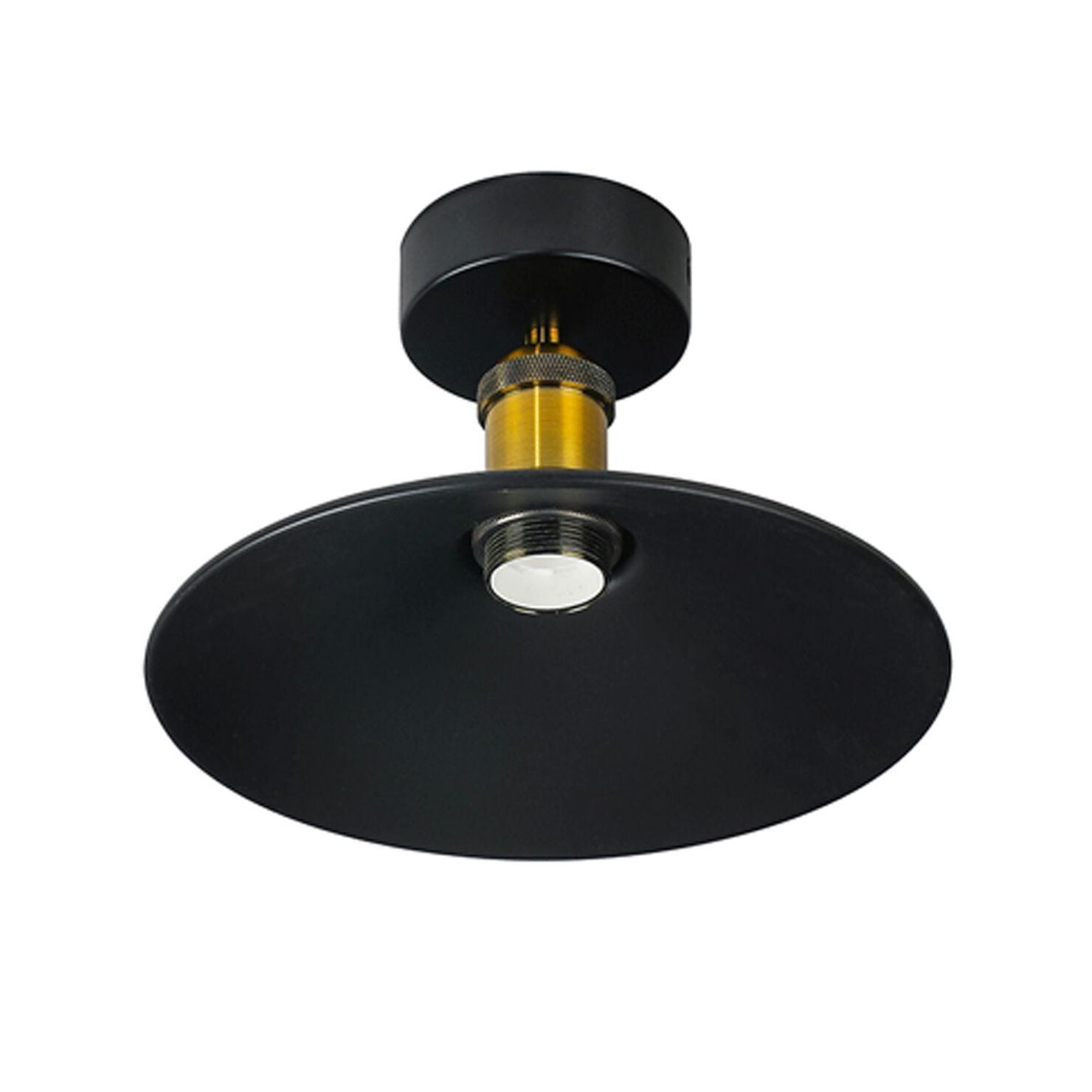 Lámpara Negra Con Soquete E-27 De Bronce