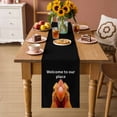 thumbnail image 2 of Funny Chicken Table Runner 108 Inches, Welcome To OUR Place Modern Retro Bed Runner Dresser Scarves Tabletop for Indoor Outdoor Parties/Ceremony/Banquet, 13"x 108", 2 of 8