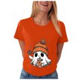thumbnail image 4 of Duqingm Halloween Shirts for Women Fall Tee Shirt Funny Graphic Tshirt Clothes,XL, 4 of 7