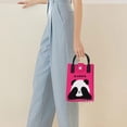 thumbnail image 4 of Bolsa de punto para teléfono para mujeres y niñas, adorable bolso de punto con estampado de panda para teléfono celular Rosa roja, 4 of 7