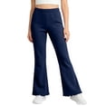 thumbnail image 2 of Resicozy Girls Ruffle Flare Leggings, High Waist Bell Bottom Pants for Kids, Dance Gymnastics Casual Leggings 3-15 Years Navy 130, 2 of 5