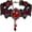 red, variant on Retro Handmade Craft Lace Royal Court Vampire Choker Gothic Necklace Bracelet Black Pendant Chain