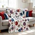 thumbnail image 1 of Patriotic Throw Blanket Soft Lightweight Flannel Fleece Independence Day Blanket For Bed Office Travel Air Conditioned Room Summer Nap Small Size, 1 of 6