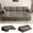 Brown, variant on Rophefx Modular Sectional Sofa,Modern Chenille U-Shaped Sofa Couch with Pull Out Bed,Storage Seat,USB, Cup Holder,Side Pocket,Cloud Couch Bed for Living Room, Apartment,Black