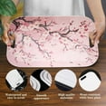 thumbnail image 3 of Serving Trays with Handles, 14.5 x 9.8 inch Rectangular Plastic Tray for Restaurant, Kitchen, Pink Cherry Blossom, 3 of 6