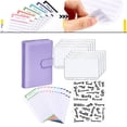 thumbnail image 1 of Carpeta de Cuaderno A6, Carpeta de Presupuesto, Bolsillos Transparentes de PVC con Pegatinas de Letras, Sobres de Presupuesto en Efectivo para Planifi Púrpura Soledad Presupuesto de la carpeta, 1 of 7