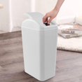 thumbnail image 4 of Farmoon 14L Slim Trash Can Modern Swing Lid Wastebasket Paper Dustbin Waste Bin, 4 of 5