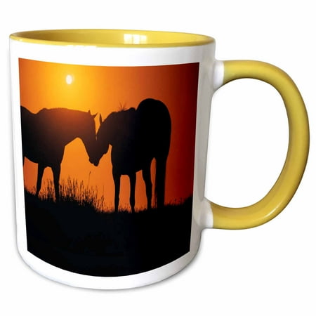 3drose, Meet in the Middle, 11oz Two-tone Yellow Mug