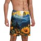 thumbnail image 2 of Fotbe Elegant Sunset Sunflower Pantalones Cortos de Pijama para Hombre, Ropa de Dormir, Pantalones de Pijama Cortos para Hombre-XX-Large, 2 of 6