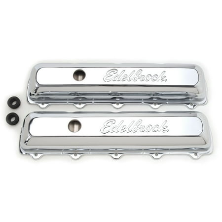 Edelbrock 4485 Chrome Signature Series Valve Covers Fits select: 1977-1979 PONTIAC FIREBIRD  1971-1977 OLDSMOBILE CUTLASS SUPREME