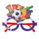 thumbnail image 1 of Gafas para aficionados al fútbol, gafas de competición de fútbol, accesorios para fotomatón, gafas de fiesta para cumpleaños con temática de fútbol, fiestas deportivas, 1 of 8