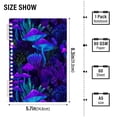 thumbnail image 2 of FORMRS 1-Subject Spiral Notebook 8" x 5" College Ruled 60 Refillable Sheet A5 Hard Cover, 2 Pack, Night Mushrooms Pattern, 2 of 7