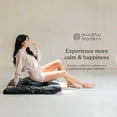 thumbnail image 2 of Mindful Modern Velvet Zabuton Luxurious Meditation Mat For floor, Graphite Grey, 2 of 6