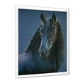 thumbnail image 2 of Designart 'Frisian Black Horse Portrait' Farmhouse Framed Art Print, 2 of 4