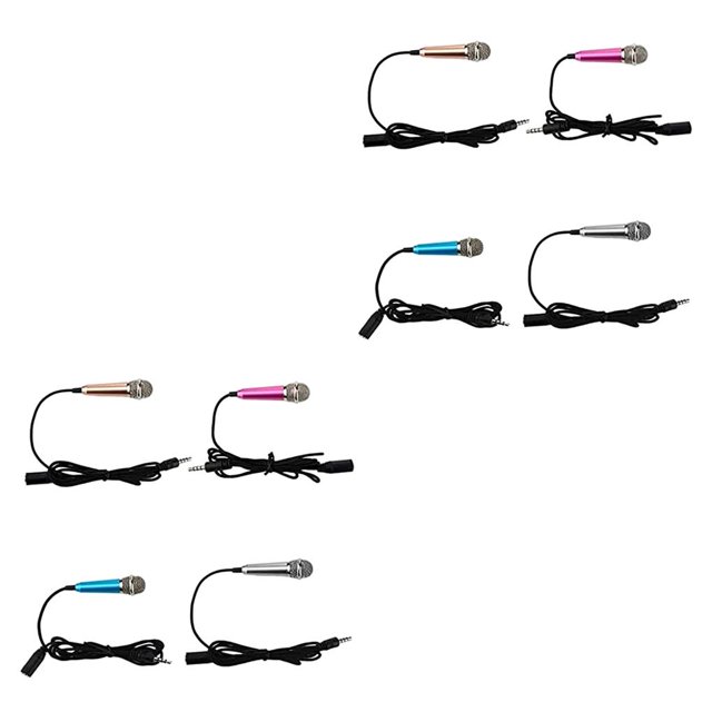 Maoww 4 Pieces Wired Microphone 3.5mm Connector Phone Mic Home Studio Meeting 1 2Set