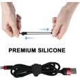 thumbnail image 5 of Paquete de 16 correas de silicona para cables, cargador de auriculares, teléfono, ratón, audio, ordenador, bridas de sujeción reutilizables para el hogar, oficina, cocina, escuela (negro) Rojo Verde, 5 of 5