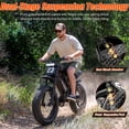 thumbnail image 5 of Electric Mountain Bike for Adults, Class 2 20 MPH, 750W Rated 1500W Peak Motor, 48V 17.5Ah 840Wh Battery, 20 x 4 Fat Tire Ebike, UL2849, Black, 5 of 11