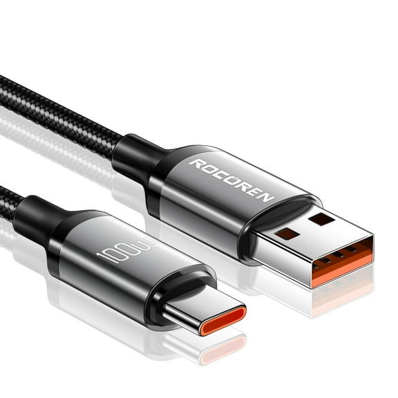 Rocoren 3ft USB to USB-C Cable, Black, Compatible With USB-C Devices