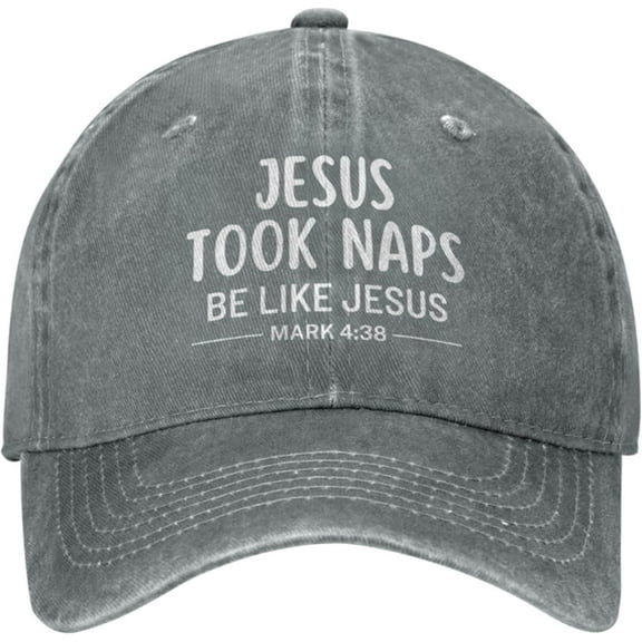 Jesus Took Naps Mark 4:38 Christian Funny Faith Hat for Men Women Baseball Cap Stylish Adjustable Dad Hats