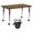 Oak, variant on Flash Furniture Wren Mobile 30''W x 72''L Rectangular Oak Thermal Laminate Activity Table - Standard Height Adjustable Legs