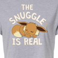 thumbnail image 3 of Pokémon - The Snuggle Eevee - Juniors Cropped Cotton Blend T-Shirt, 3 of 5