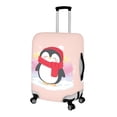 thumbnail image 2 of HELLHERO Easy Installation Travel Suitcase Cover for Airport Family Travel, Polyester Ammonia Stretch Luggage Cover, Christmas Penguin Pattern, 2 of 8