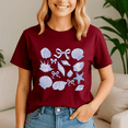 thumbnail image 5 of Blue Seashell Bow Beach Girls Ocean Shirt,Preppy Summer Vibes ,Summer Beach Tshirt,Girls Trip,Summer Tee,Summer Vibes, 5 of 5