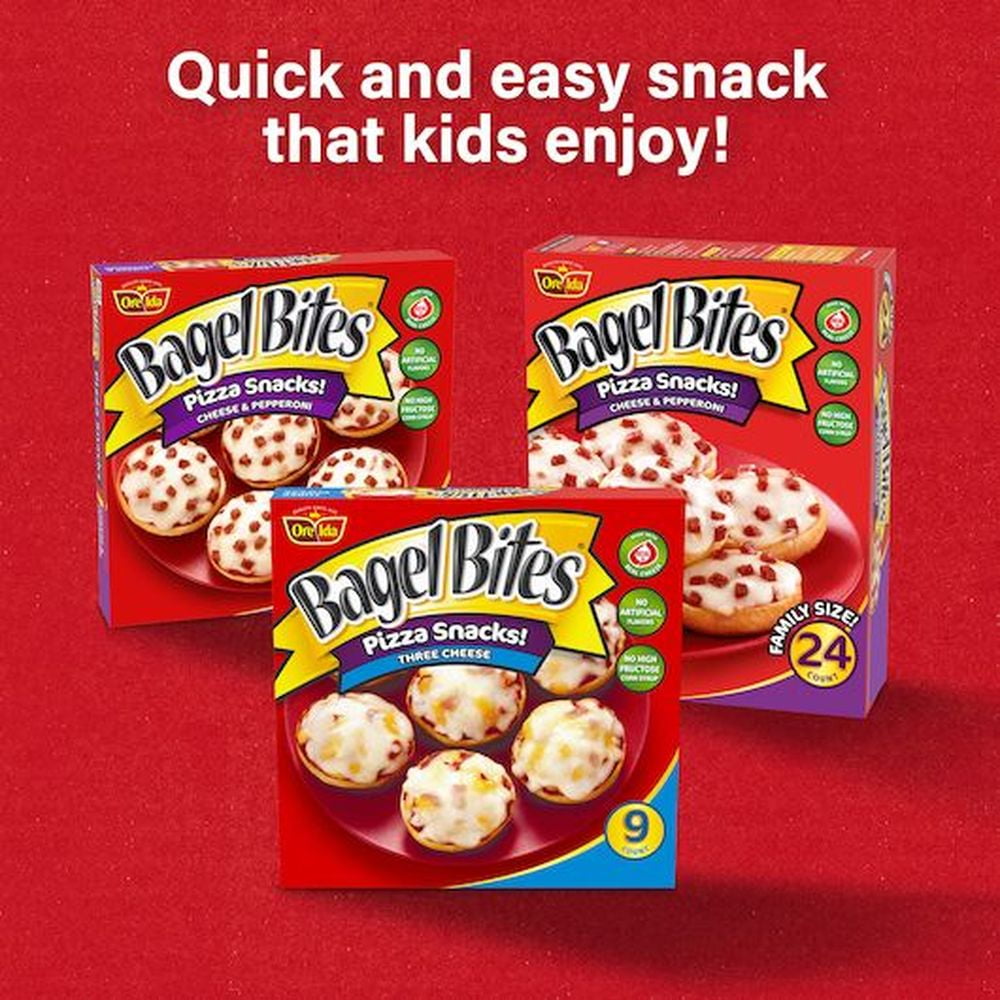 Bagel Bites Three Cheese Pizza Snack, 7 Ounce -- 8 per case