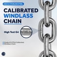 thumbnail image 4 of Five Oceans Marine Grade Windlass Anchor Chains for Boats, 1/4-Inch x 100 Ft, Grade 43 HT G4, High Test Stainless Steel, Boat Anchor Chain - FO4492-M100, 4 of 7