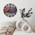 thumbnail image 6 of Colorful Abstract Graffiti Wall Clock Modern Home Decor 10-Inch Silent Wooden Wall Clock, Battery Operated (AA Batteries Not Included), Artistic Home Decor, 6 of 8