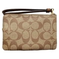 thumbnail image 3 of Monedero Coach Original Corner Zip Wristlet Saddle 2, 3 of 3
