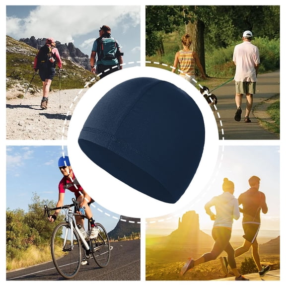Cooling Liner for Motorcycle & Bicycle - Sweat Wicking Beanie Cap for Men & Women - Quick Dry Running Head Wrap for Cycling, Sports & Outdoor Activities - Breathable & Lightweight Design