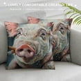 thumbnail image 3 of Fenyluxe Pillow Covers Abstract Adorable Funny Animal Pig Throw Pillow Covers Square Pillowcase Cushion Cover for Home Sofa Couch Car Decoration 18x18in, 3 of 5