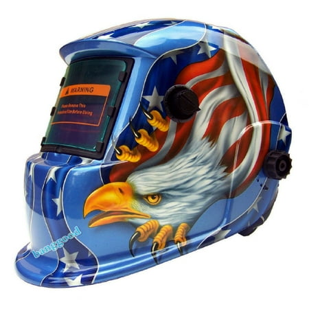 AUDEW Welding Helmet, Solar Powered Auto Darkening Hood Lens Mask with Adjustable Wide Shade Range for TIG MIG ARC Plasma Grinding Welder Mask